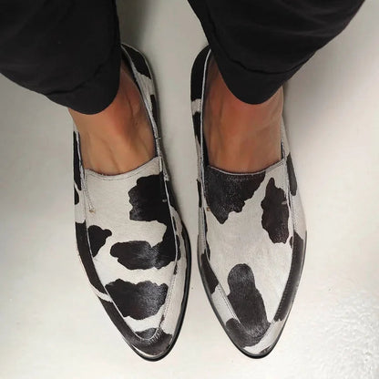 Monika | Damen Loafer mit zweifarbigem Obermaterial und spitzer Form