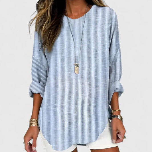 Hannah | Damen Bluse mit Streifen und lockerem Schnitt