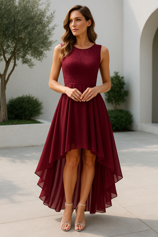 Elisabeth | Elegantes ärmelloses Midikleid mit fließendem Rock