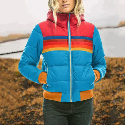 Janine | Damen Plüschjacke mit Kapuze