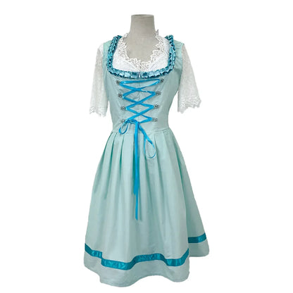 Annika | Damen Festdirndl mit Spitzenärmeln und dekorativem Rock