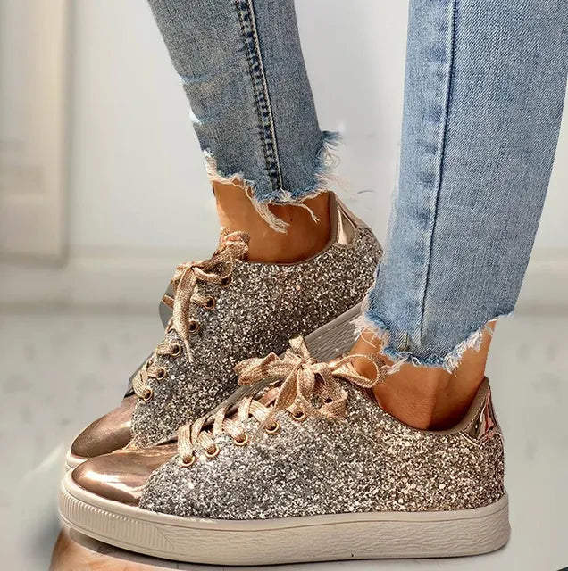 Melissa | Damen luxuriöser Sneaker mit Glitzer