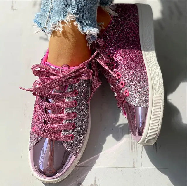 Melissa | Damen luxuriöser Sneaker mit Glitzer