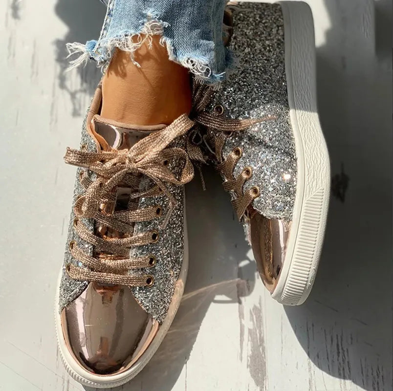 Melissa | Damen luxuriöser Sneaker mit Glitzer