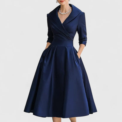Amalia | Classic women's wrap dress with V-neck | Midi