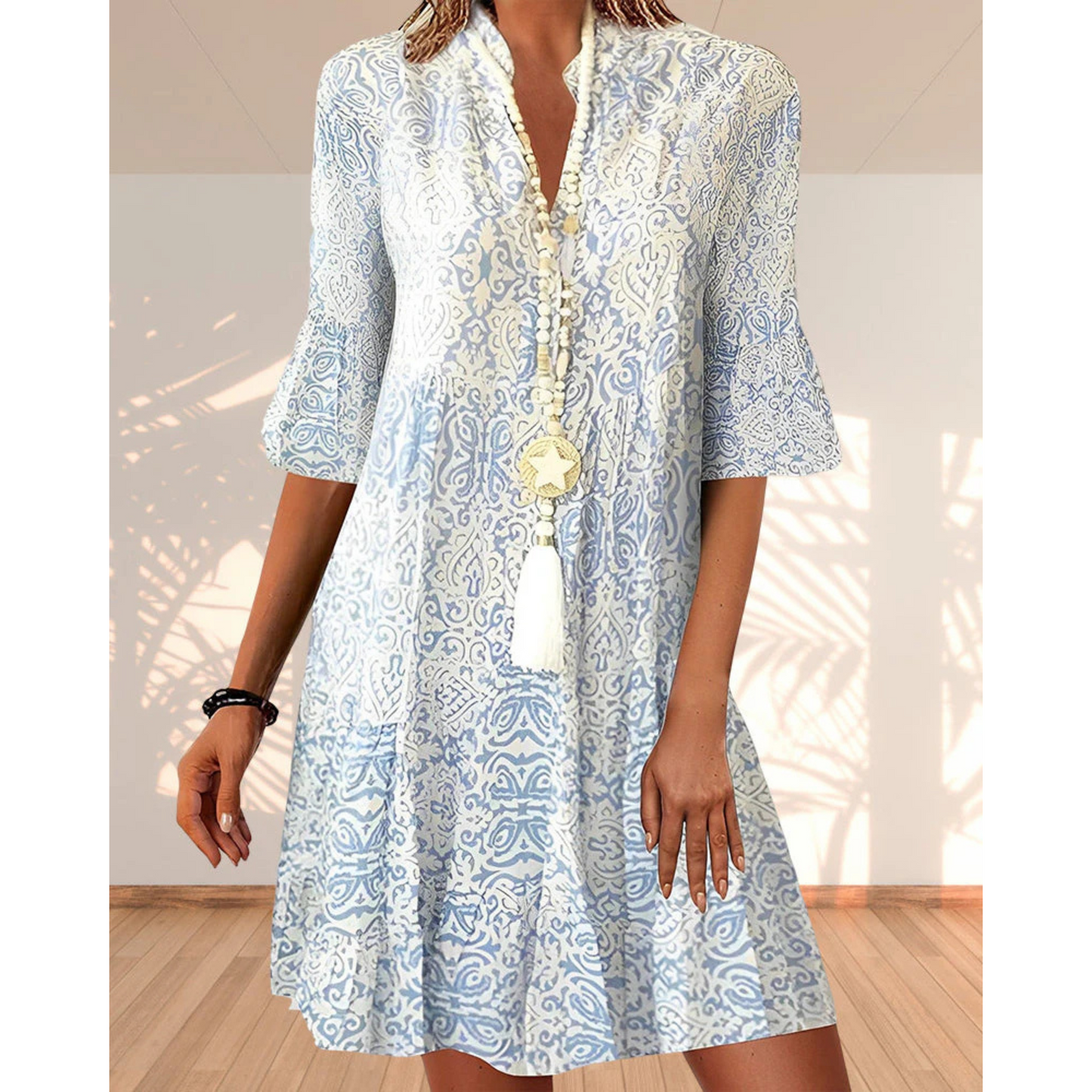 Felira | Damen Kleid mit Muster und lockerem Schnitt