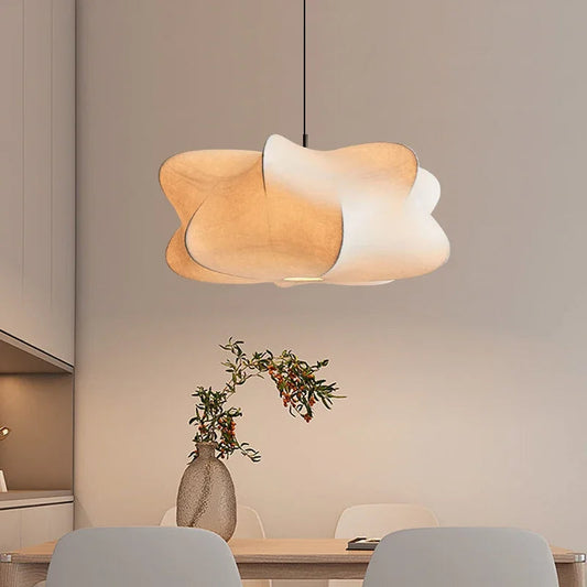 Talven | Japanese silk pendant light in the wabi-sabi style