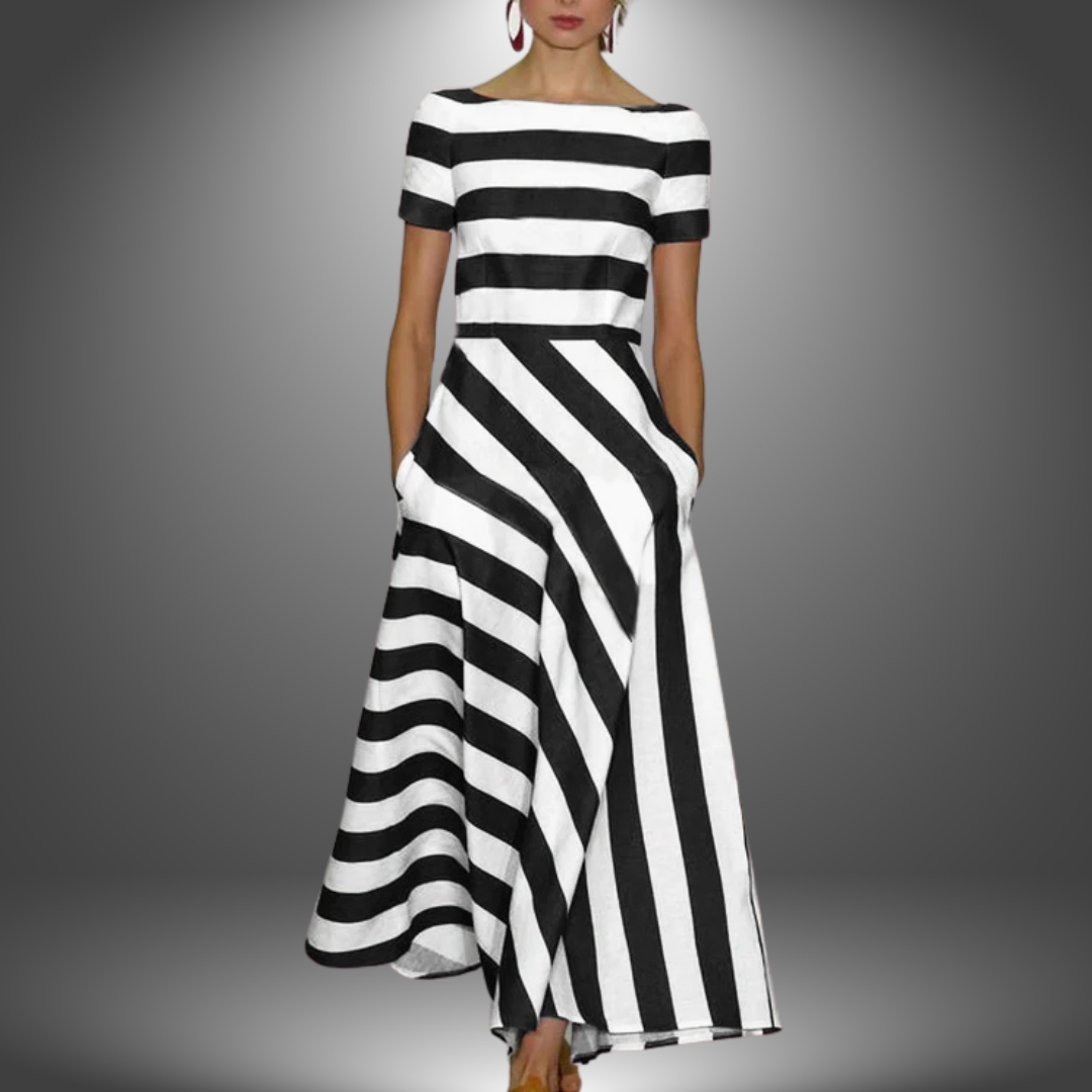 Lora | Leichtes & fließendes Streifen-Kleid