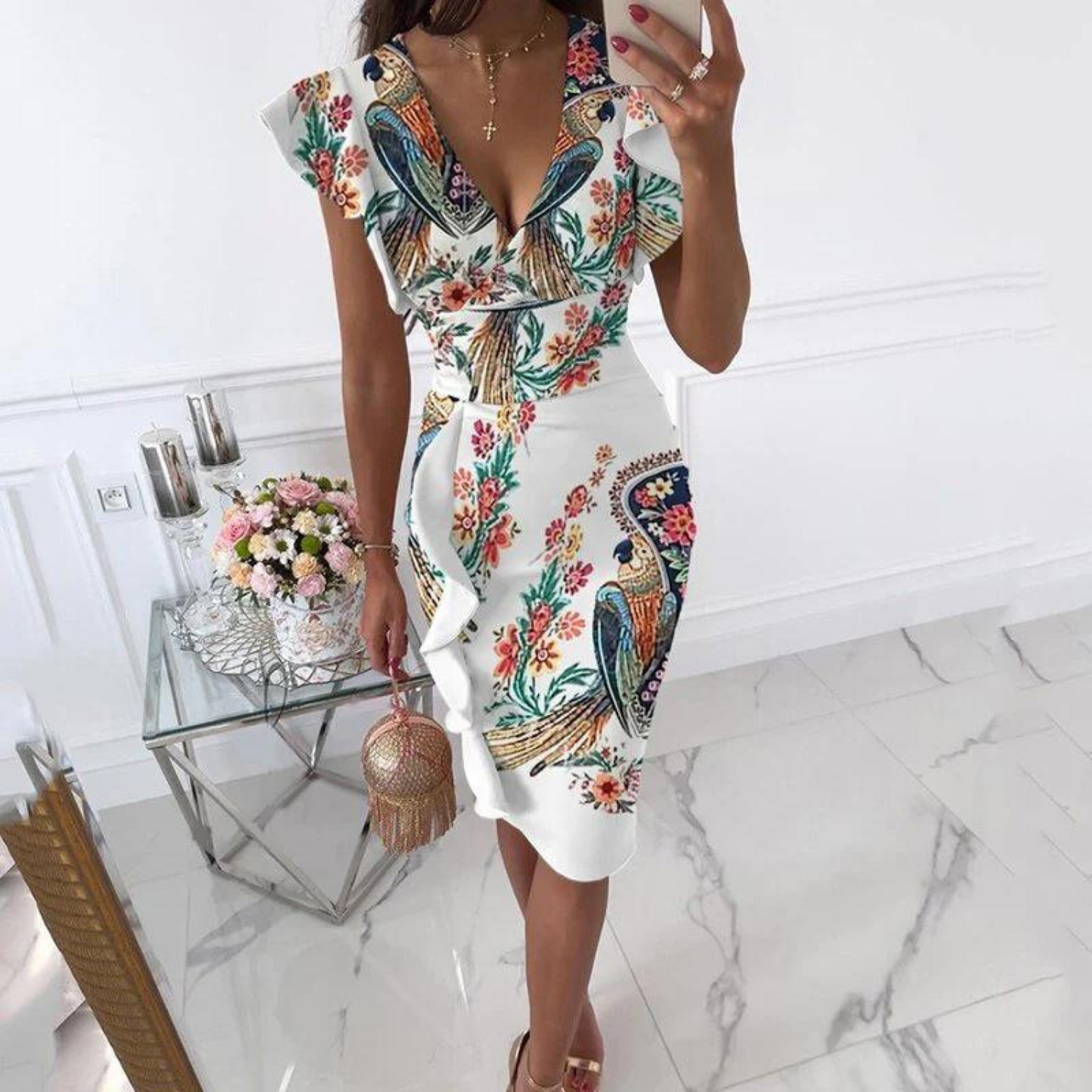 Emma | Prächtiges Damen Sommerkleid mit Muster