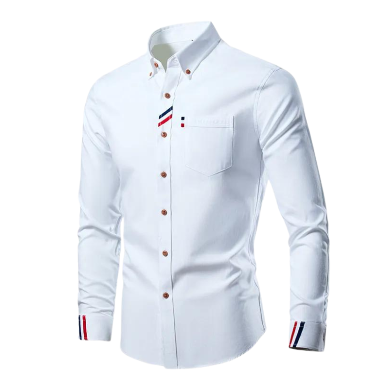 Jonas | Men's cotton shirt with button placket and chest pocket