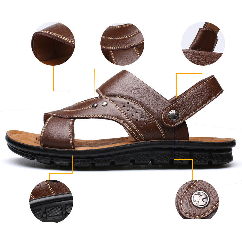Daren | Herren elegante Sandalen mit Riemen und Fersenriemen