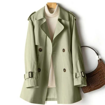 Yael | lässiger Damen-Trenchcoat mit Reverskragen und Knöpfen