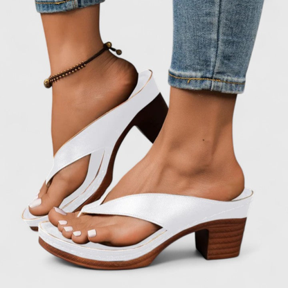 Melira | Women's thong sandals with heel and straps