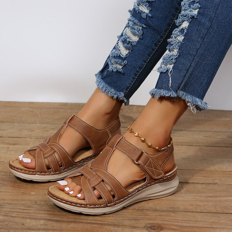 Rosa | Women's orthopedic sandals with Velcro closure and arch support