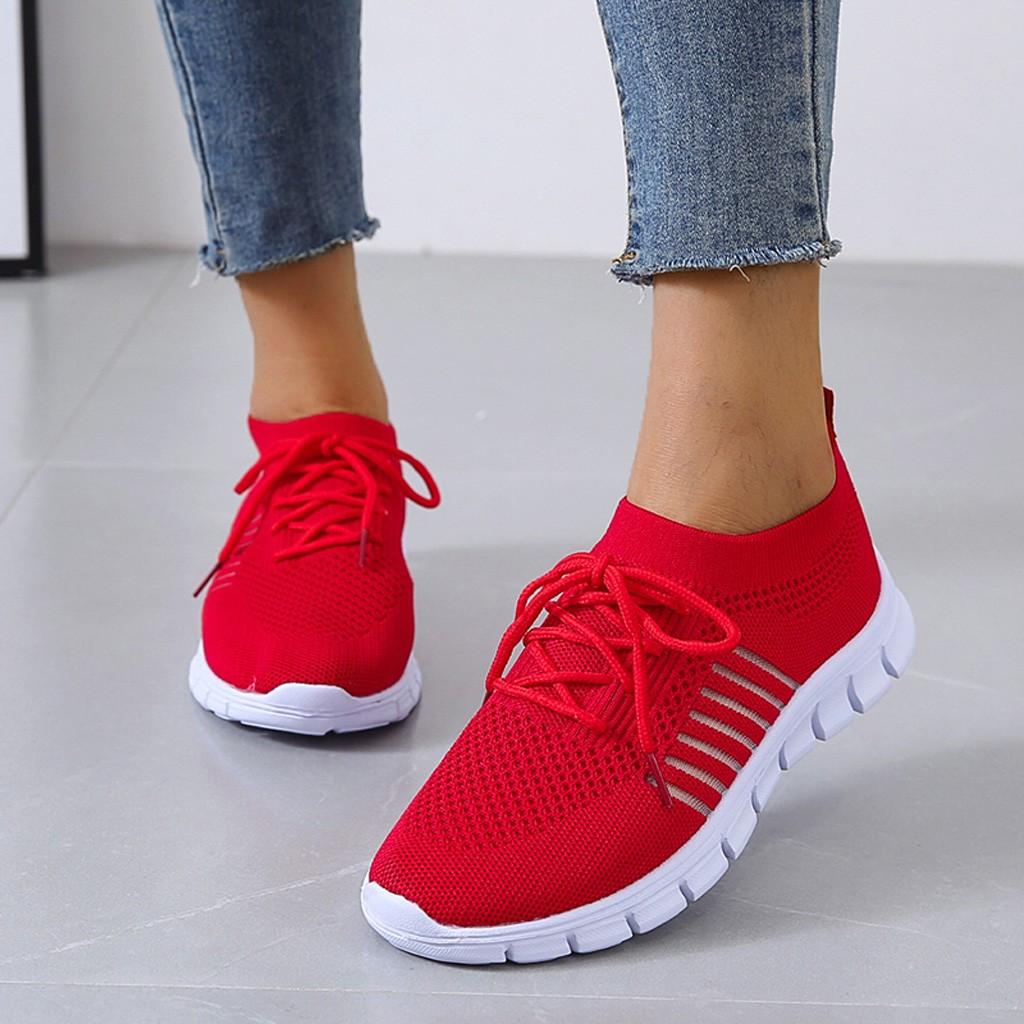 Lotta| Sneakers ortopediche da donna con lacci e materiale a maglia
