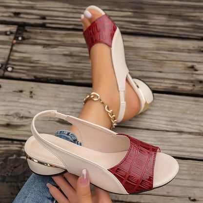 Solmira | Leather sandals with comfort and heel strap