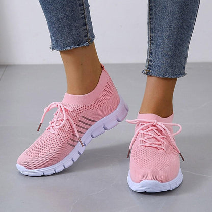 Lotta| Sneakers ortopediche da donna con lacci e materiale a maglia