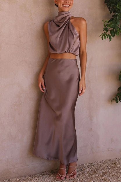 Elvina | Two-piece set with maxi skirt and elegant top
