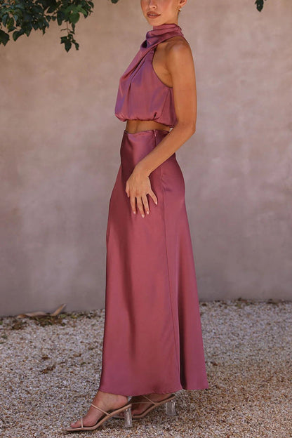 Elvina | Two-piece set with maxi skirt and elegant top