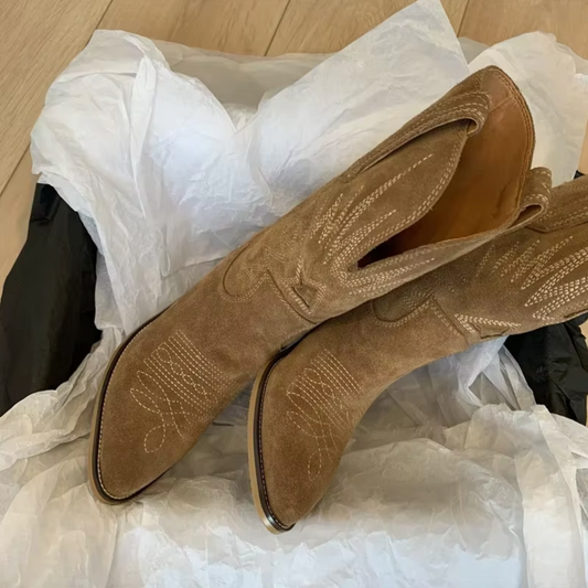 Vanessa | Bestickte Vintage-Stiefel mit markantem Western-Stil