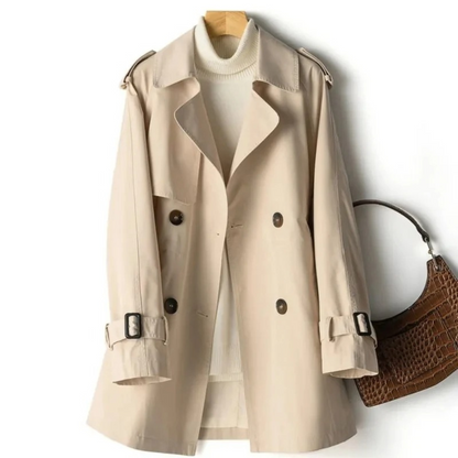 Yael | lässiger Damen-Trenchcoat mit Reverskragen und Knöpfen