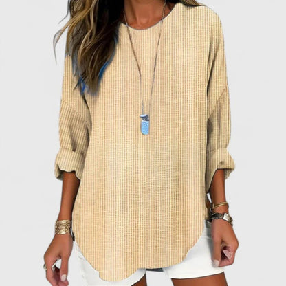 Hannah | Women's blouse with stripes and relaxed fit