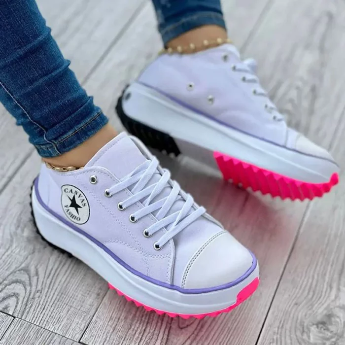Stefanie | Orthopädische Sneaker mit Schnürung und dicker Sohle