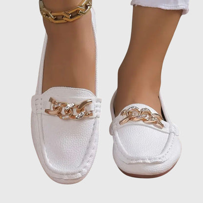 Mara | Damen orthopädische Slip-On Loafer mit Kette und Form