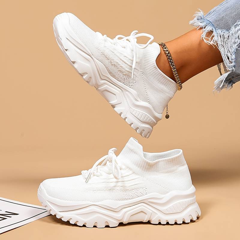 Sonja | Sneakers ortopediche da donna in rete con lacci elastici | Slip-On
