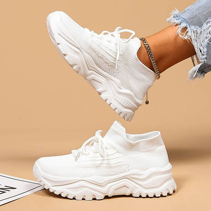 Sonja | Sneakers ortopediche da donna in rete con lacci elastici | Slip-On