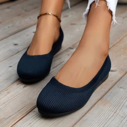 Caris | Damen Mesh Ballerinas atmungsaktiv mit Rundspitze | Schlupfdesign
