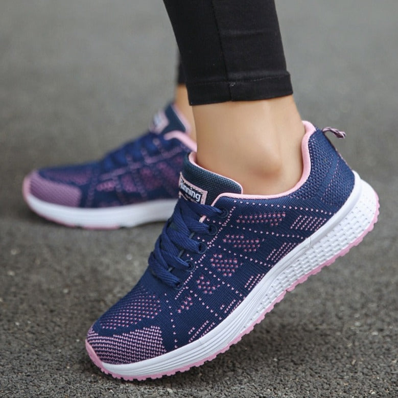 Vanessa | Damen Sneaker für Walking mit Schnürung und leichter Sohle