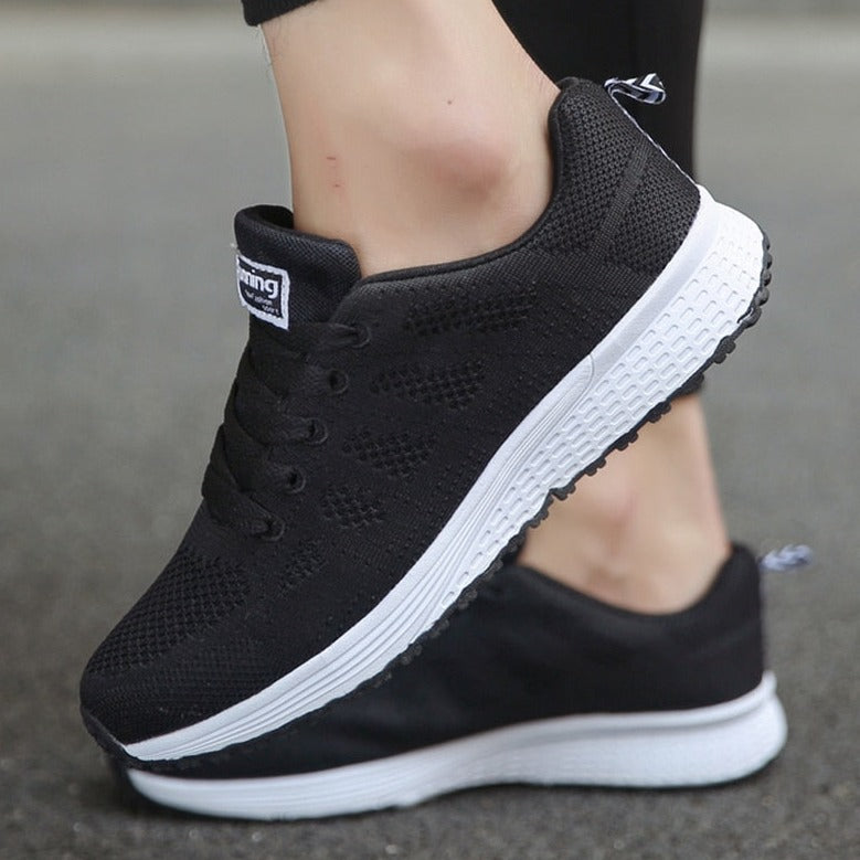 Vanessa | Damen Sneaker für Walking mit Schnürung und leichter Sohle