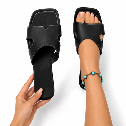 Karoline | Bequeme Sandalen mit Riemen und niedrigem Absatz
