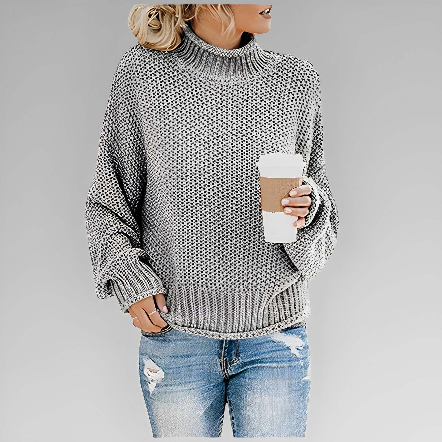 Vanessa | müheloser und trendiger Pullover mit Stehkragen