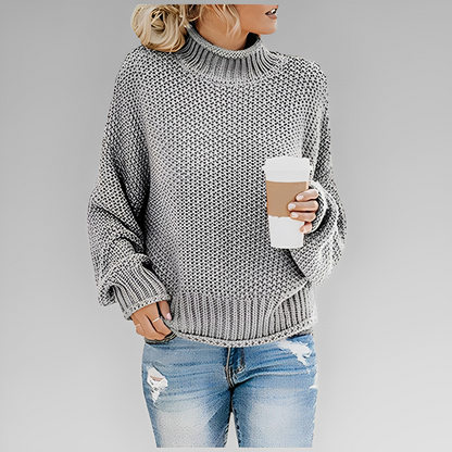 Vanessa | müheloser und trendiger Pullover mit Stehkragen