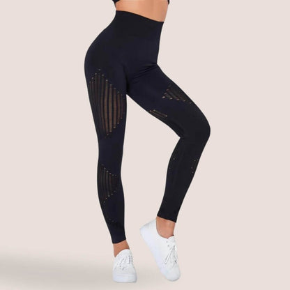 Corinne | Figurbetonte Anti-Cellulite-Leggings mit Kontrastdesign