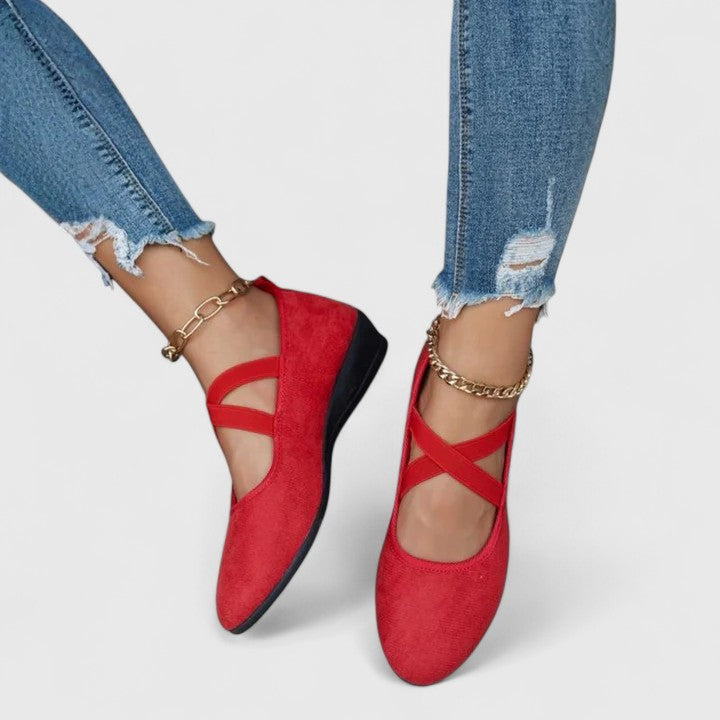 Rosa | Women's orthopedic ballerinas with cross straps