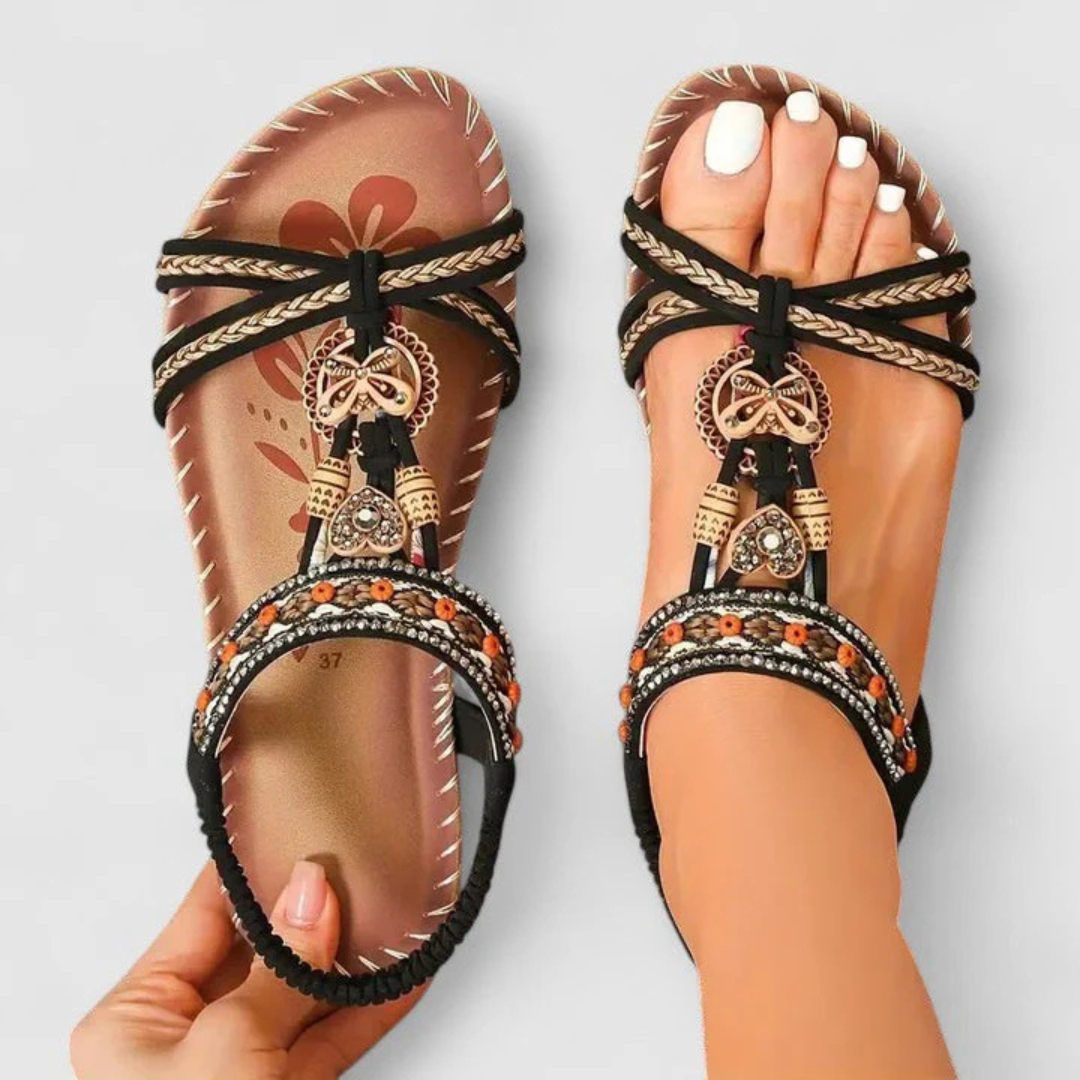 Zarela | Women's sandals with straps and flat sole