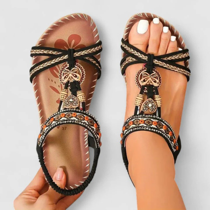 Zarela | Women's sandals with straps and flat sole