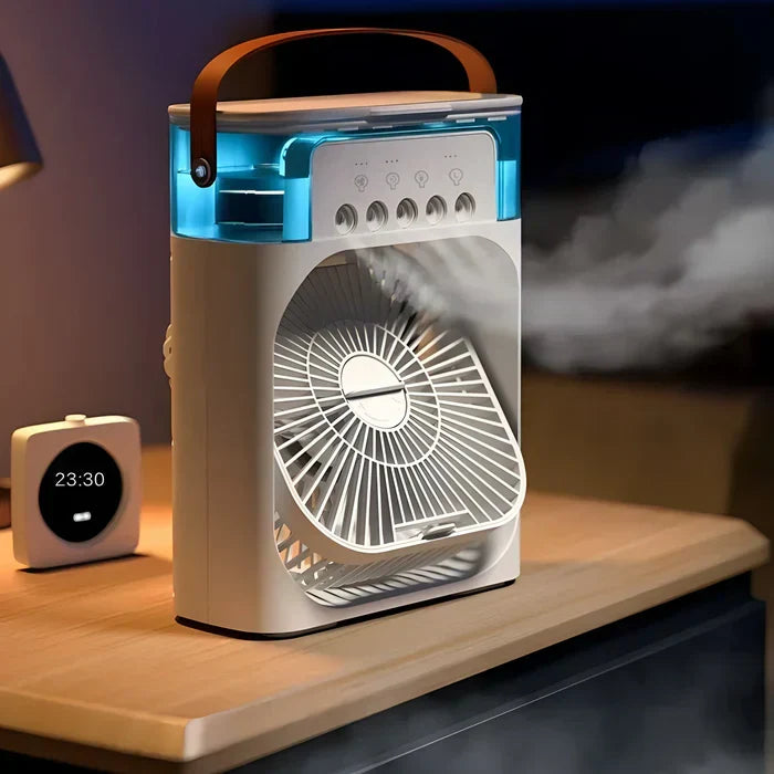 Kalyxo | Tragbarer Luftkühler mit LED-Beleuchtung und Ventilator