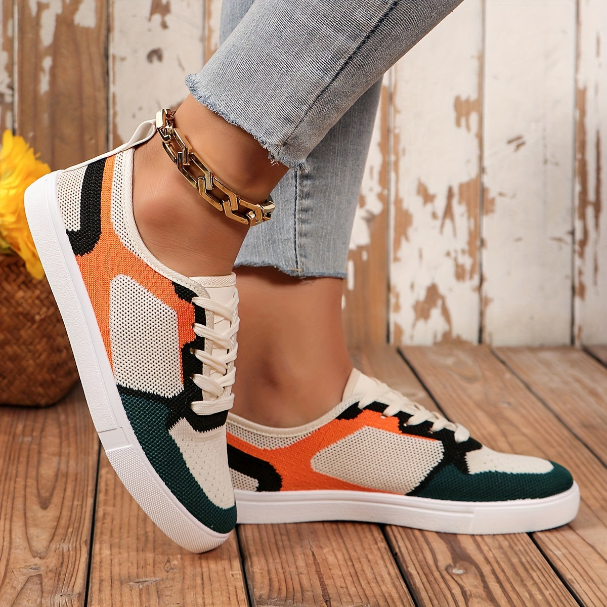 Zaria | Damen Sneaker mit Schnürung und Mesh und Form