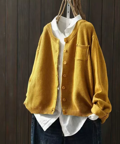 Shania | lässiger Cardigan mit Knopfleiste und Taschen
