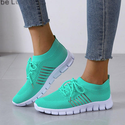 Lotta| Sneakers ortopediche da donna con lacci e materiale a maglia