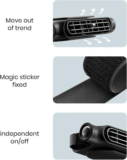 Zenvico | Autoventilator mit USB-Anschluss und Kopfstützenhalterung