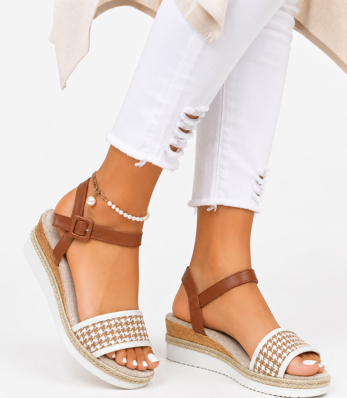 Ute | Damen elegante Sandalen mit Riemchen und Absatz