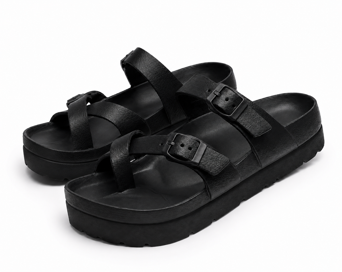 Frieda | Damen Slides mit Plateausohle und Fußgewölbestütze