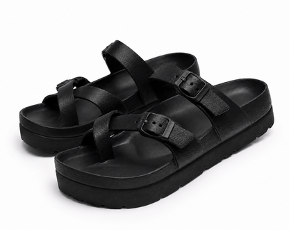 Frieda | Damen Slides mit Plateausohle und Fußgewölbestütze