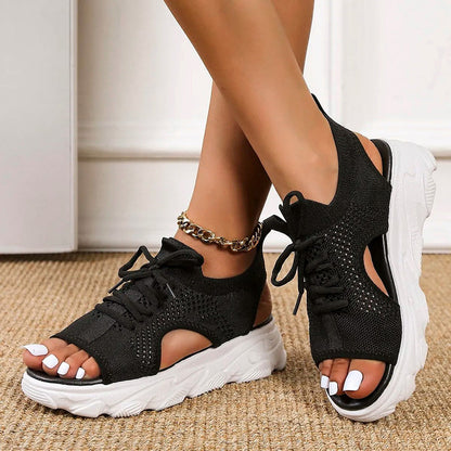 Zedda | Women's orthopedic knit sandals with cushioned sole