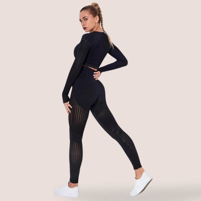 Corinne | Figurbetonte Anti-Cellulite-Leggings mit Kontrastdesign
